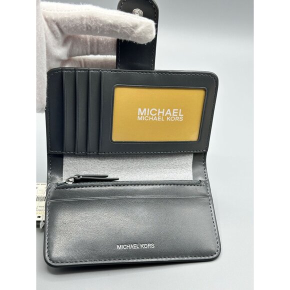 Michael Kors Charm Medium Tab Pocket Leather Bifold Wallet in Slate NWT *READ* - Picture 9 of 16